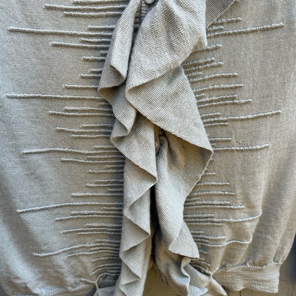 Red Valentino blue ruffle front sweater, size approx Small - Picture 3 of 9